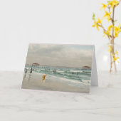 Golden Retriever bij het strand Kaart (Gele Bloem)