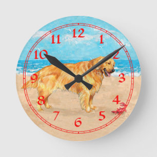 Golden retriever bij het Strand Ronde Klok
