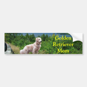 Golden Retriever bij Lake Bumpersticker Mam
