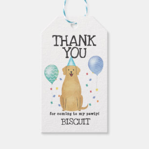 Golden Retriever Birthday Bedankt voor het cadeauL Cadeaulabel