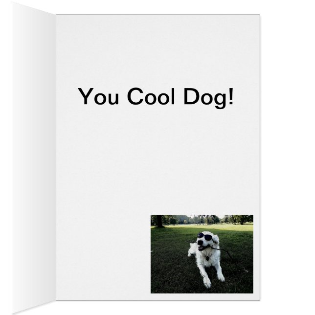 Golden Retriever Birthday Card (Binnen (Rechts))