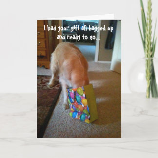 Golden Retriever Birthday Card Kaart