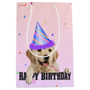 Golden Retriever Birthday Confetti Medium Cadeauzakje