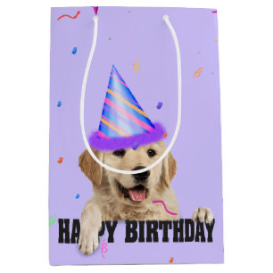Golden Retriever Birthday Confetti Medium Cadeauzakje