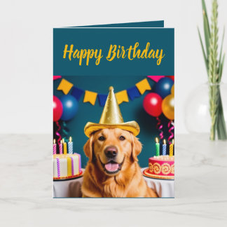 Golden Retriever Birthday Kaart