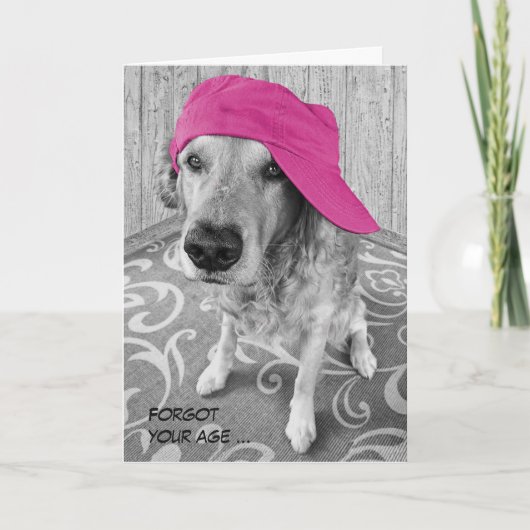 Golden Retriever Birthday Kaart (Voorkant)