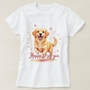 Golden Retriever "Blij om je te zien" T-shirt