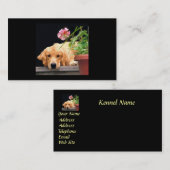 Golden Retriever Bloemenmeisje Breeder Visitekaart Visitekaartje (Voorkant / Achterkant)