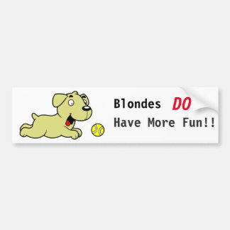 Golden Retriever - Blondes hebben meer plezier Bumpersticker