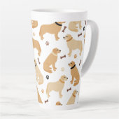 Golden Retriever Bones and Paws Latte Mug (Angle droit)