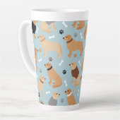 Golden Retriever Botten en pokken Latte Mok (Linkerhoek)