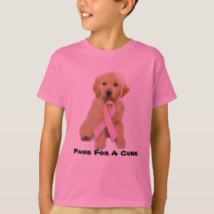 Golden Retriever Breast Cancer Kinder T-Shirt