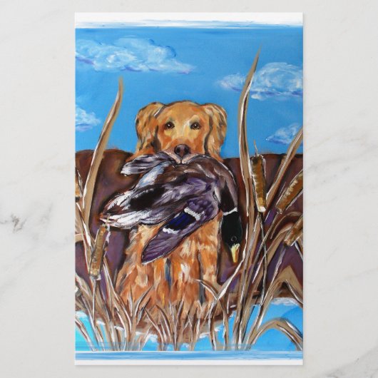GOLDEN RETRIEVER BRIEFPAPIER (Voorkant)