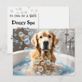 Golden Retriever Bubble Bath Briefkaart (Voorkant / Achterkant)