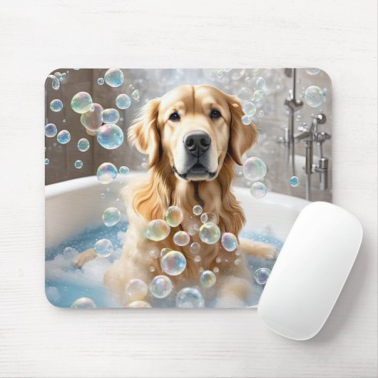 Golden Retriever Bubble Bath Muismat (Met muis)