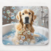 Golden Retriever Bubble Bath Muismat (Voorkant)