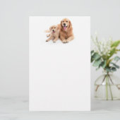 Golden Retriever Buddies Briefpapier (Staand voorkant)