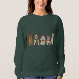 Golden Retriever Bulldog Corgi Husky in Christmas  Trui