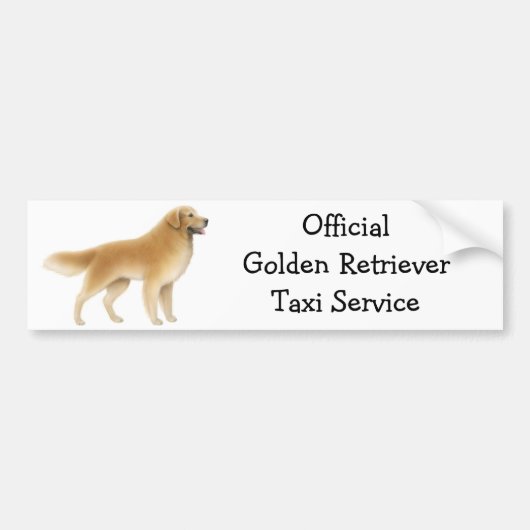 Golden Retriever Bumpersticker (Voorkant)