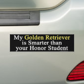 Golden Retriever Bumpersticker (Op auto)
