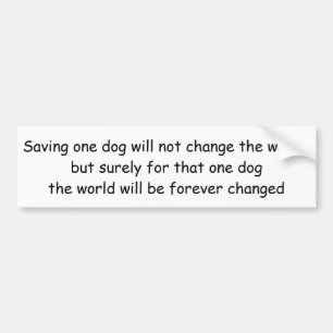 Golden Retriever Bumpersticker, Save One Dog Bumpersticker