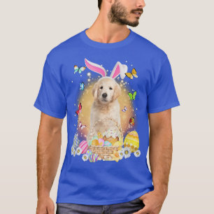 Golden Retriever Bunny Dog met paaseieren T-shirt