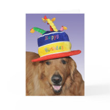 Golden Retriever cake casquette carte