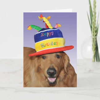 Golden Retriever cake casquette carte
