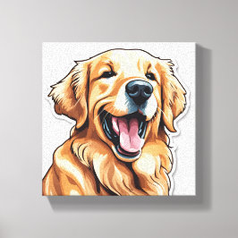 Golden Retriever Canvas Afdruk