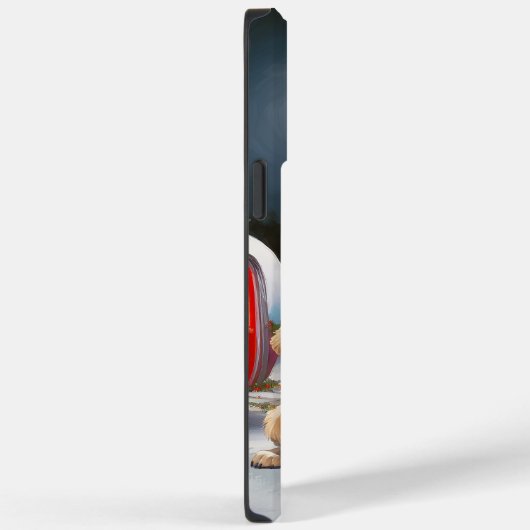 Golden Retriever Caravan Kerstavontuur Case-Mate iPhone Case (Achterkant / Rechts)