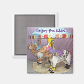 Golden Retriever Carousel Magneet (Voorkant / Achterkant)