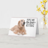 Golden Retriever Carte Anniversaire Meilleures per (Fleur jaune)