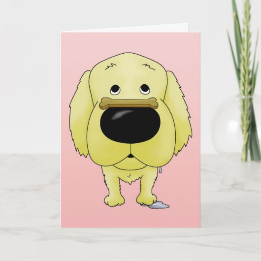 Golden Retriever Carte Saint Valentin (Devant)