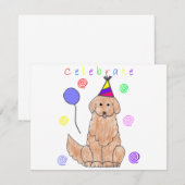 Golden Retriever Celebrate Kaart (Voorkant / Achterkant)