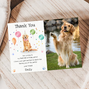 Golden Retriever Chien chiot Carte de remerciement