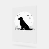 Golden Retriever Chien - Halloween Moon Silhouette (Angle)