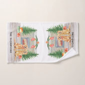 Golden Retriever Chien Noël cheminée scène (Serviette à main)