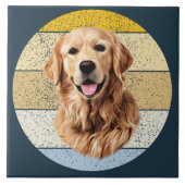 Golden Retriever Chien Retro Sunset Carreaux céram (Devant)