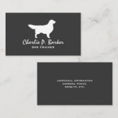 Golden Retriever Chien Silhouette Carte de visite (Devant / Derrière)