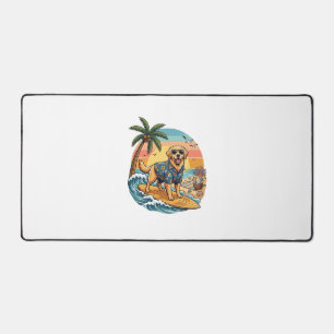 Golden Retriever Chien Surfant Planche de Surf Cou