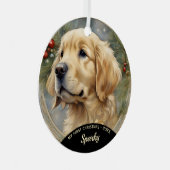 Golden Retriever Chiot Premier ornement de Noël (Avant droite)