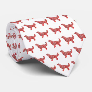 Golden Retriever Christmas Dog Silhouette Wit Stropdas
