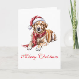  Golden Retriever Christmas Greeting Card Kaart