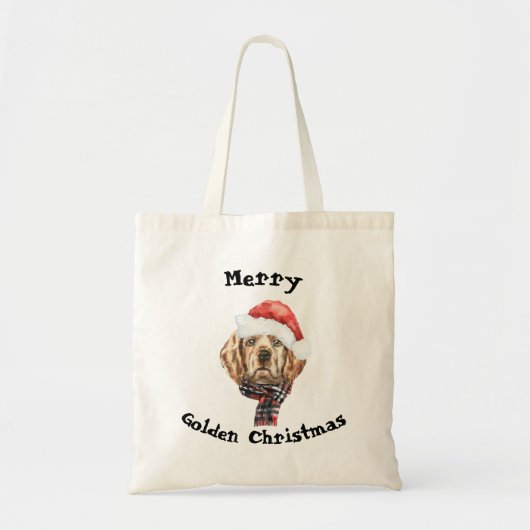 Golden Retriever Christmas Tas (Voorkant)