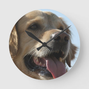 Golden Retriever Clock Ronde Klok