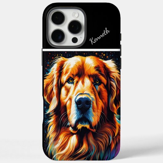Golden Retriever Close-Up Levendig portret Case-Mate iPhone Case (Achterkant)