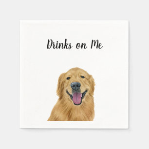 Golden Retriever Cocktail Napkins Servet