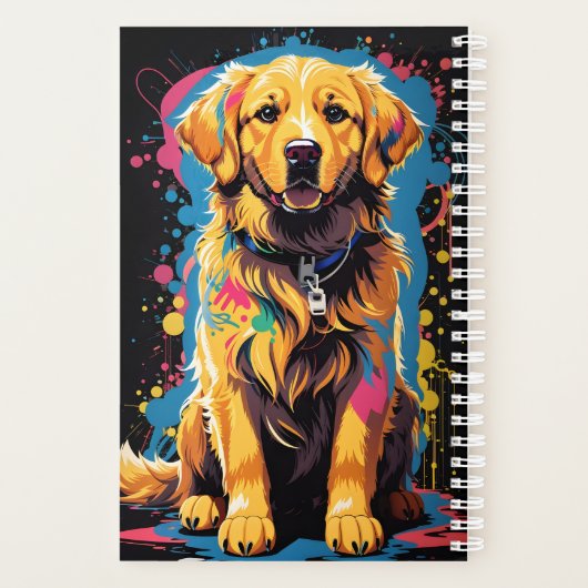 golden retriever Color Splash Planner (Achterkant)