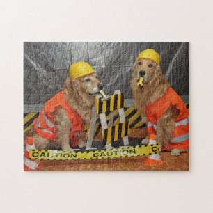 Golden Retriever Construction Workers Legpuzzel
