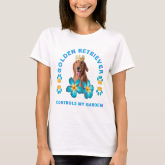 Golden Retriever controleert mijn Tuin T-shirt